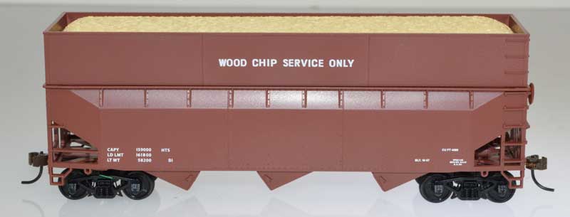 Bowser 42613 HO Data Only Woodchip Brown Hopper Car RTR #42613