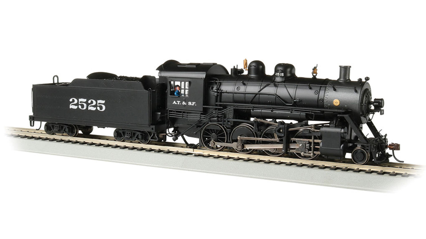 Bachmann 57910 HO Sante Fe Baldwin 2-8-0 Steam Locomotive #2525 w/ DCC & Sound LN/Box
