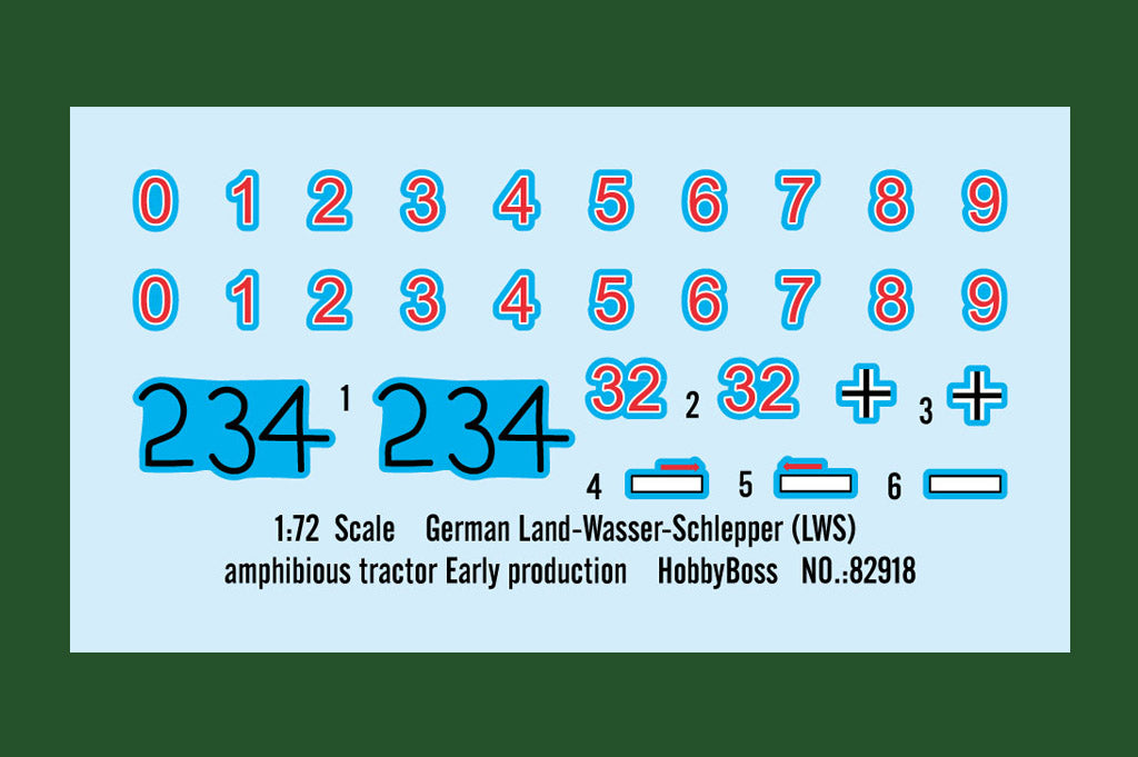 Hobby Boss Models 82918 1:72 German LWS Amphibious Tractor Early Prod Kit