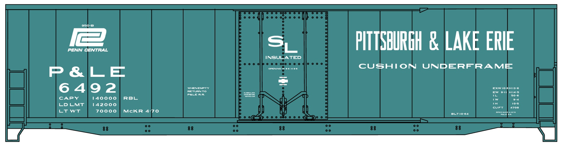 Accurail 5829 HO PLE - PC 50' Insulated Plug Door Welded Steel Boxcar Kit