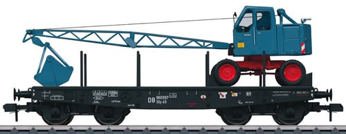 Marklin 58659 Gauge 1 DB Heavy Duty Flatcar w/Crane LN/Box
