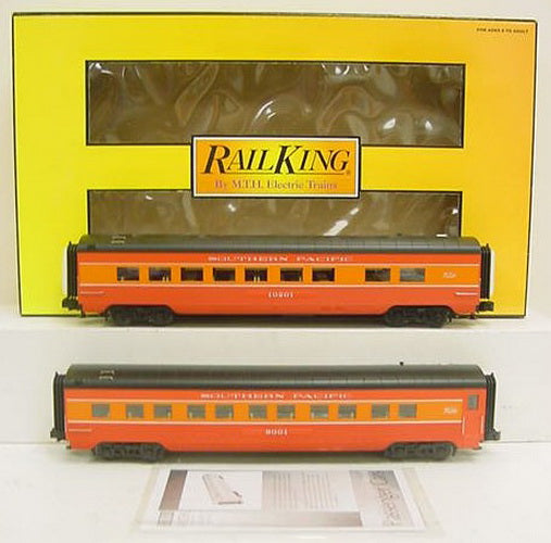 MTH 30-6744 O SP 60' Streamlined ABS Sleeper/Diner Passenger Car Set (Set of 2) LN/Box