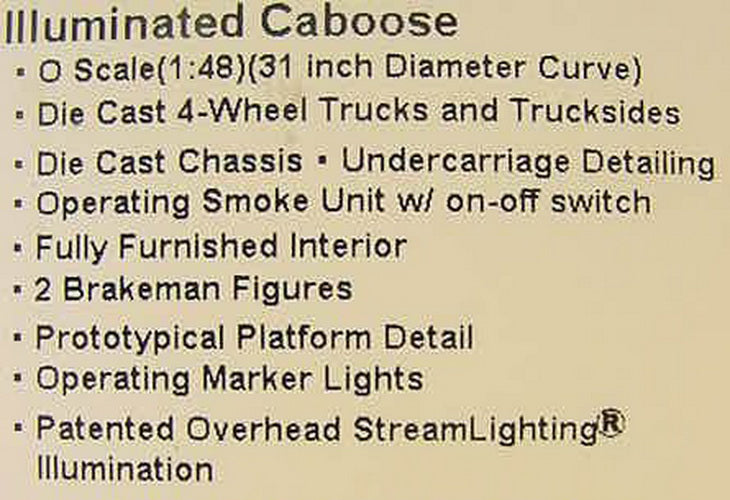 K-Line K616-1891 O Gauge Pennsylvania Railroad Illuminated Caboose NIB