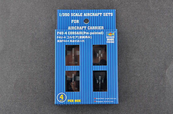 Trumpeter 06405 1:350 F4U-4 Corsair Pre-painted Military Plane Kit (Set of 4)