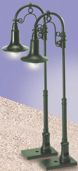 Lionel 6-24250 O Mainline Gooseneck Green Lamps (Set of 2)