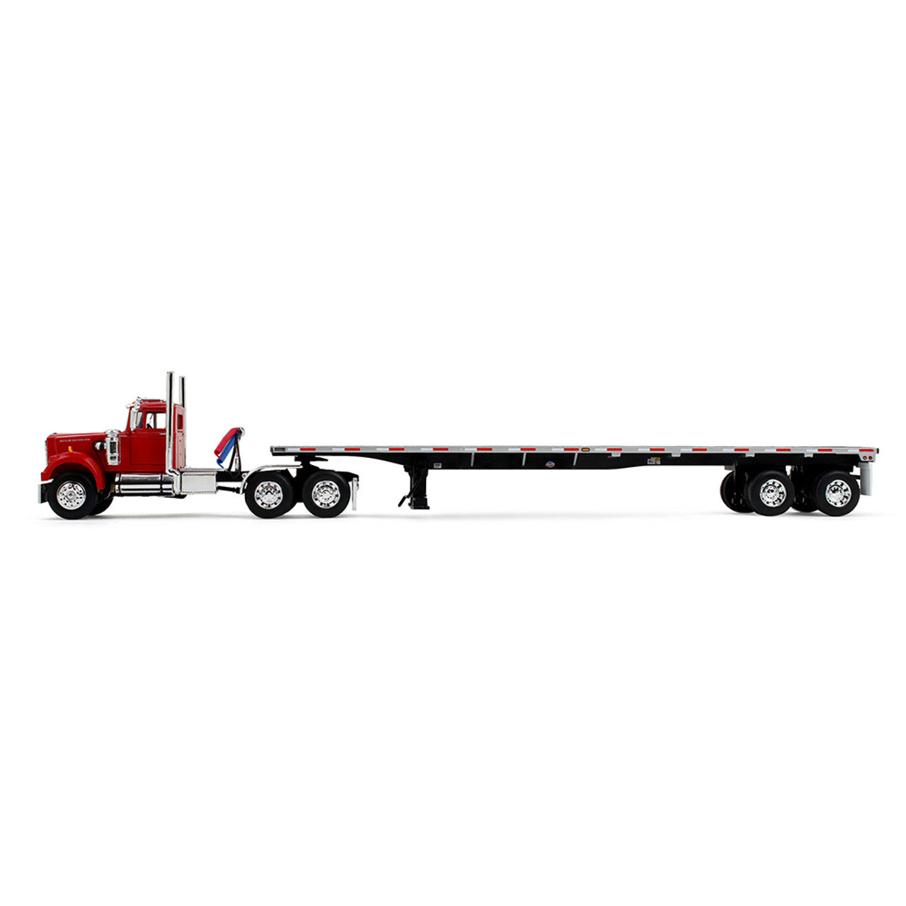 Die Cast Promotions 60-2093 1:64 White Western Star Day Cab with Flatbed Trailer
