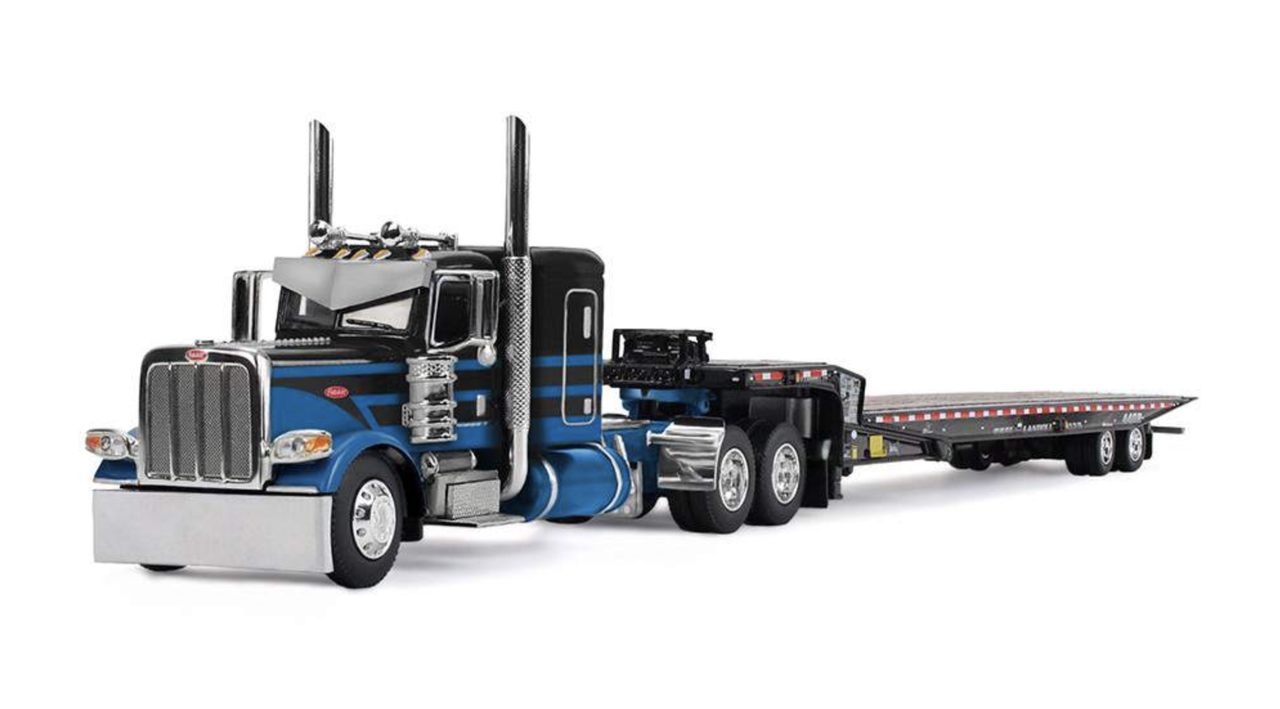 Die Cast Promotions 60-2190 1:64 Peterbilt 389 Flat Top Sleeper w/ Trailer