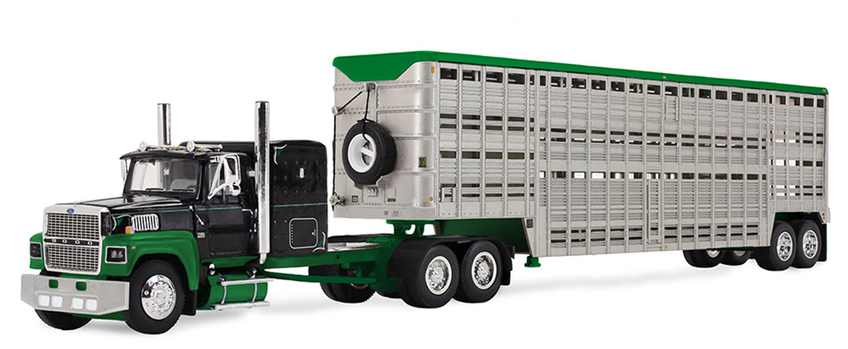 Die Cast Promotions 60-2294 1:64 Ford LTL 9000 w/60" Flat Top Sleeper & Trailer
