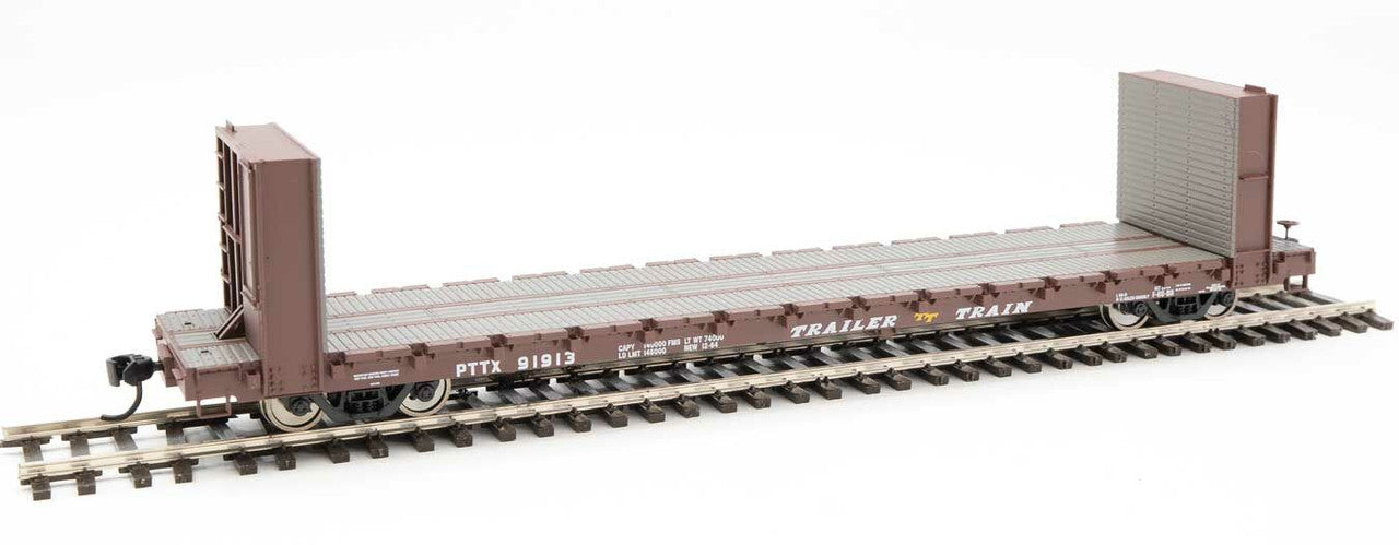Walthers 910-5848 HO Trailer Train 60' Pullman-Standard Bulkhead Flatcar #91976