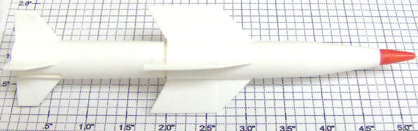 Lionel 6650-80 Solid White Rocket Missile with Red Tip