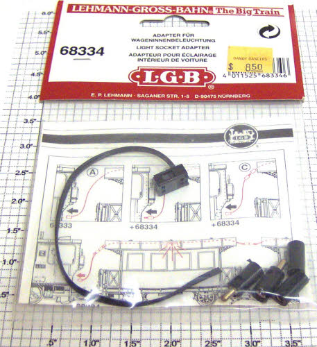LGB 68334 G Scale Light Socket Adapter Cable with Plugs