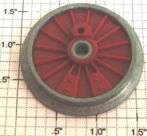 Lionel 8701-068 Red The General Plain End Wheel with Plastic Insert and Boss