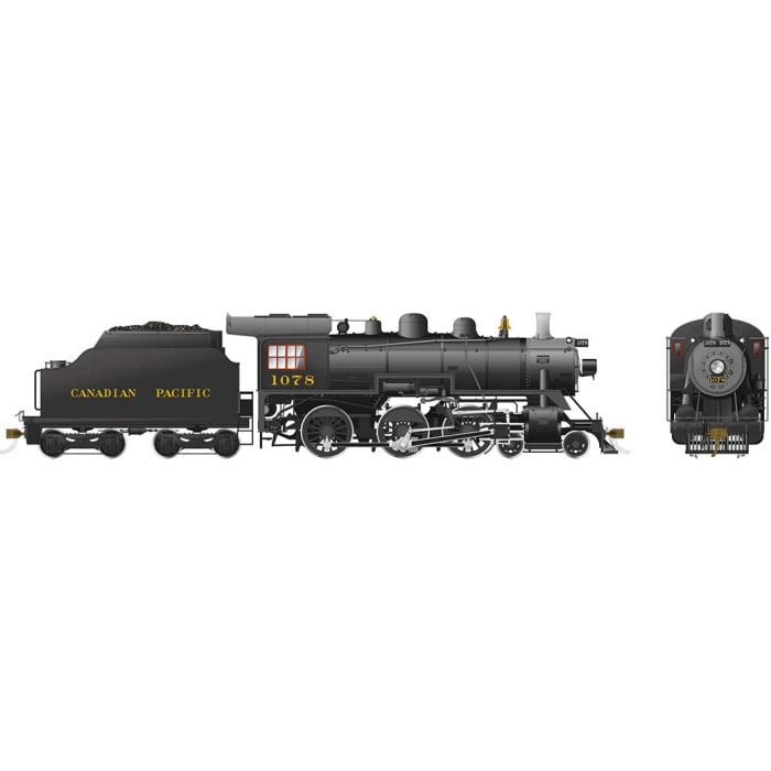 Rapido Trains 602507 HO CPR D10k Class Steam Locomotive #1078 w/ DCC & Sound