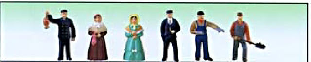 Model Power 6065 O And 0-27 Scale Steam Era People Figures (Set of 6)