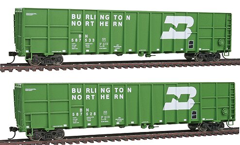 Walthers 932-261301 HO BN 61' Gunderson Wood Chip Gondola (Set of 2)
