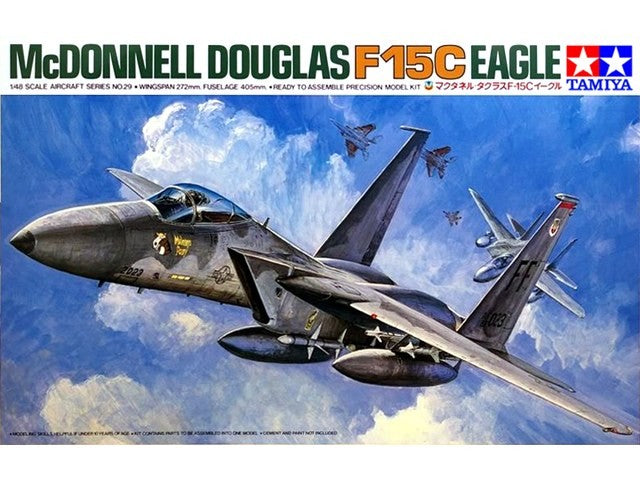 Tamiya 61029 1:48 F15C Eagle Military Aircraft Plane Model Kit