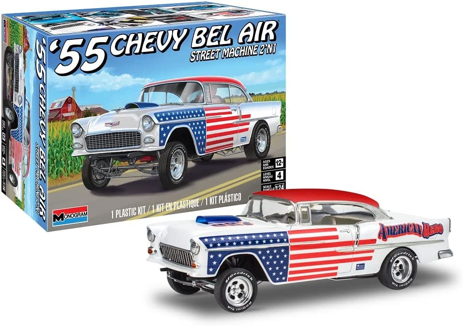 Revell 85-4519 1:24 1955 Chevrolet Bel Air Street Machine 2'N1 Plastic Model Kit