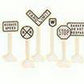Lionel 6-62180 O and O-27 Road Signs (Set of 14) LN/Box