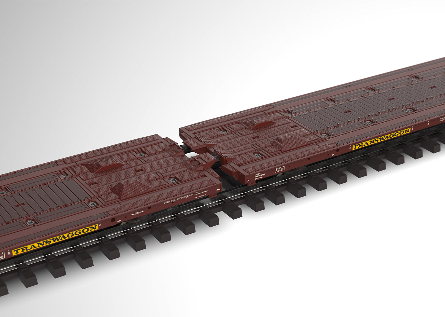 Marklin 47430 HO Transwaggon, Inc. Type Laads 800B Pair of Flat Cars