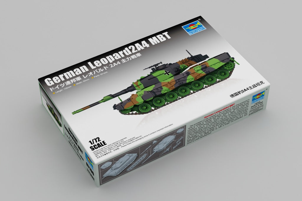 Trumpeter 07190 1:72 German Leopard2A4 MBT Armor Plastic Model Kit