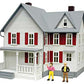 Model Power 6355 O / 0-27 Built-Up Kennedy's House Lighted W/2 Painted Figures