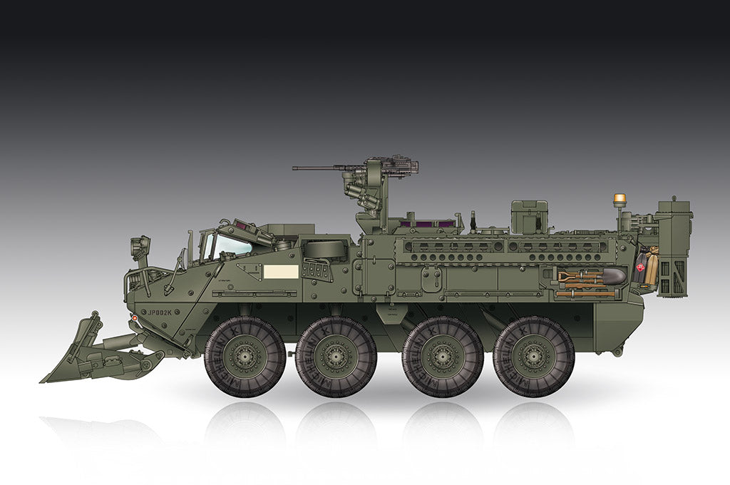 Trumpeter 07456 1:72 M1132 Stryker Engineer Squad Armor Military Vehicle Kit