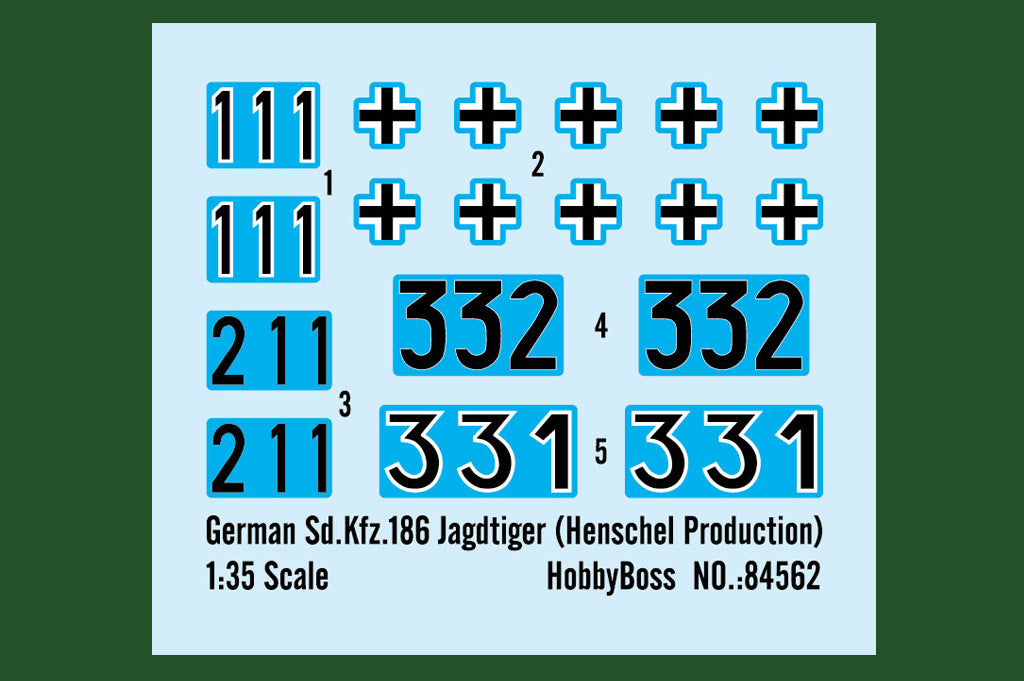 Hobby Boss 84562 1:35 German Sd.Kfz.186 Jagdtiger Armor Plastic Model Kit
