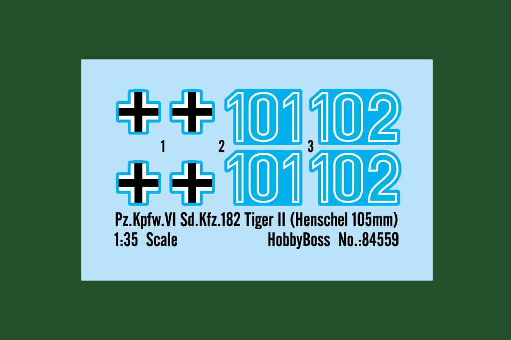 Hobby Boss 84559 1:35 Pz.Kpfw.VI Sd.Kfz.182 Tiger II Armor Plastic Model Kit