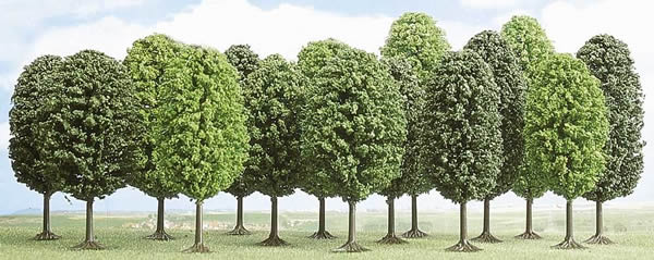 Busch 6486 HO/TT Deciduous Trees (Set of 12)