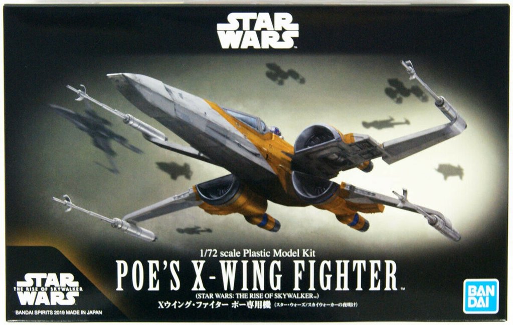 Bandai 2482315 1:72 Star Wars Poe's X-Wing Fighter Plastic Model Kit