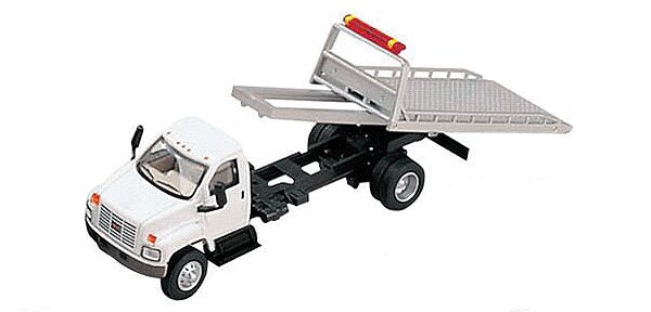 Boley 3005-76 1:87 Scale Dept 1-87White/Silver 2003 GMC Roll Off Flatbed Wrecker