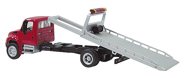 Boley 411216 HO Scale Dept 1-87 Red International 2-Axle Roll-On/Off Tow Truck