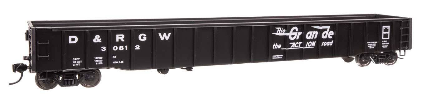Walthers 920-105412 HO D&RGW 65' Thrall Mill Gondola Ready To Run #30812