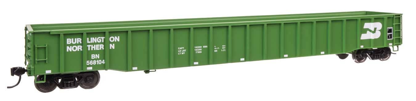 Walthers 920-105413 HO Burlington Northern 65' Thrall Mill Gondola RTR #568104
