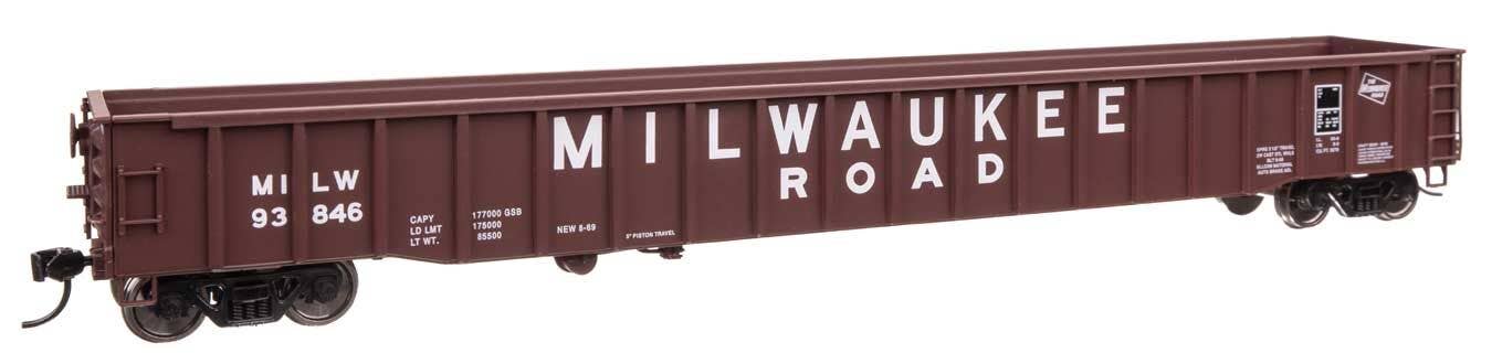 Walthers 920-105418 HO Milwaukee Road 65' Thrall Mill Gondola RTR #93846