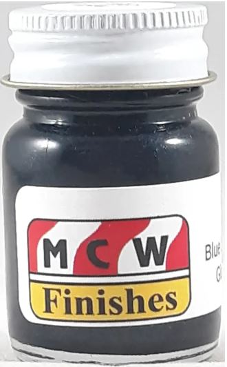 MCW Finishes 6611E Blue Charcoal Metallic Gloss Enamel Paint - 15 ml. Bottle