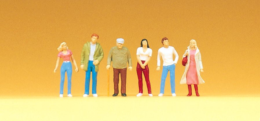 Preiser 74000 1:100 Standing People Figures (Set of 6)