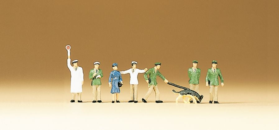 Preiser 79031 N German Police & Dog Figures (Set of 7)