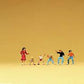 Preiser 79063 N Riding on Roundabout Figures (Set of 6)
