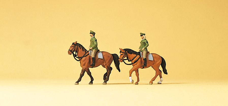 Preiser 79139 N German Police on Horseback Figures (Set of 2)