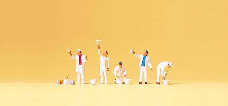 Preiser 79176 N Painters Figures with Accessories (Set of 5)