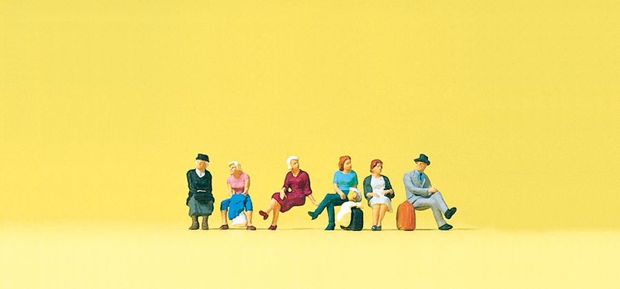 Preiser 79189 N Seated Passengers Figures (Set of 6)