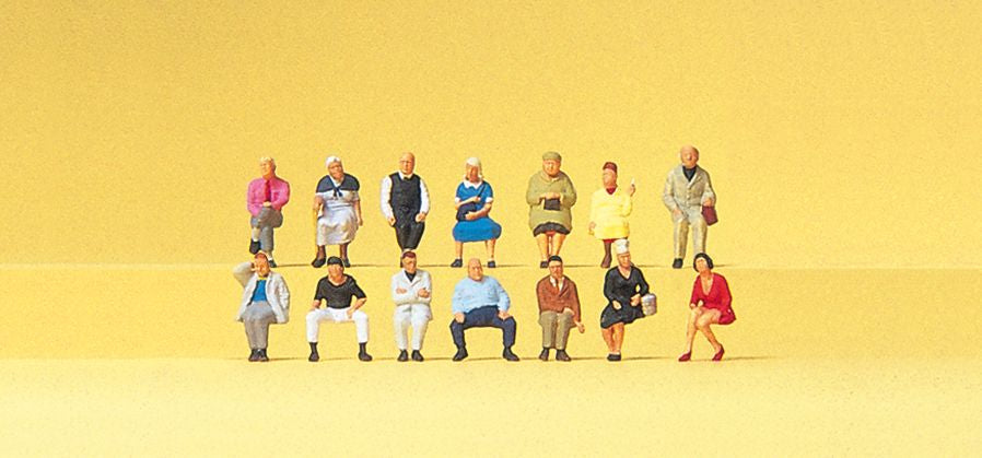 Preiser 79199 N Seated Passengers Figures (Set of 14)