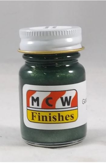 MCW Finishes 6703E Goodwood Green Metallic Gloss Enamel Paint - 15 ml. Bottle