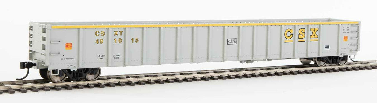 Walthers 910-6413 HO CSXT Ready to Run 68' Railgon Gondola #491015