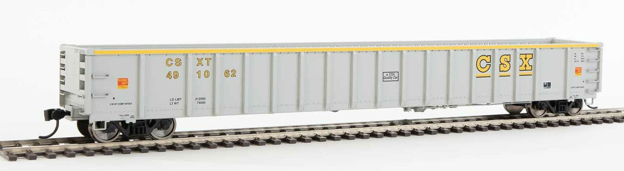 Walthers 910-6416 HO CSXT Ready to Run 68' Railgon Gondola #491062