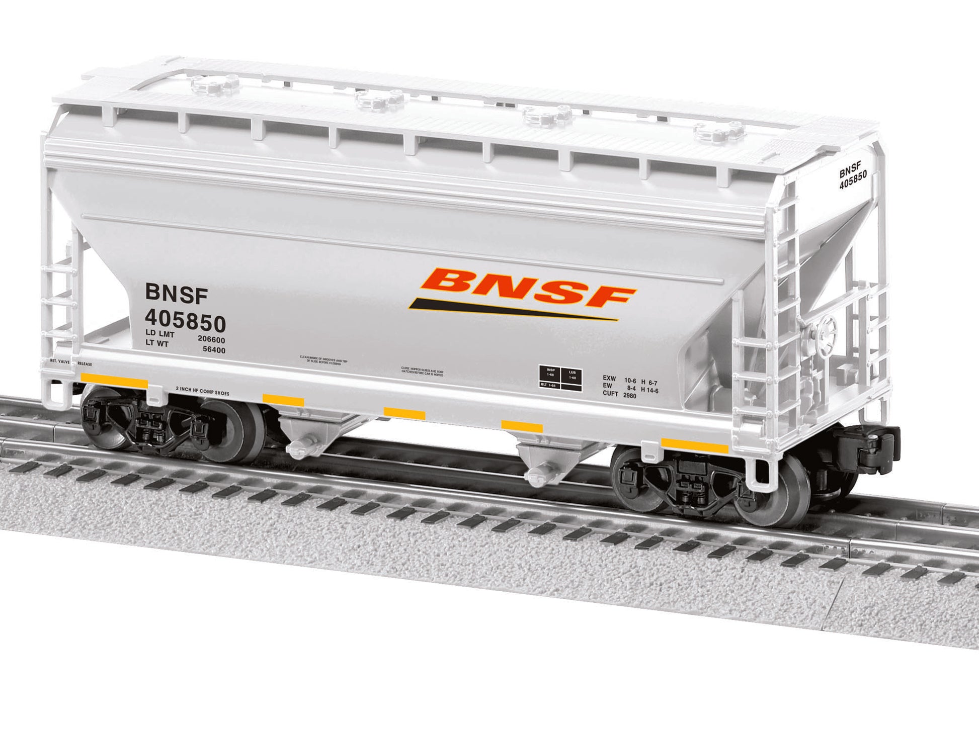 Lionel 6-84314 O Burlington Northern Santa Fe ACF 2-Bay Hopper Car #405850 NIB
