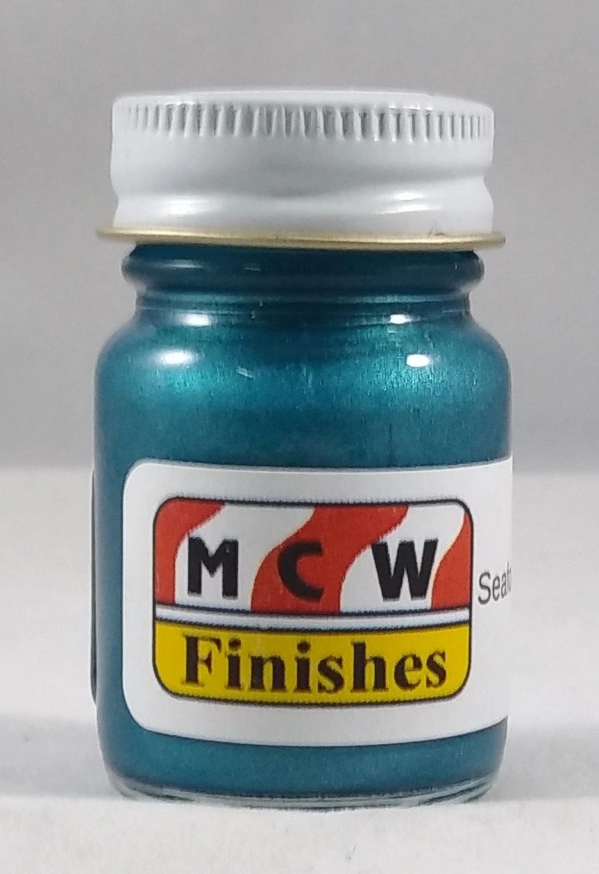 MCW Finishes 6955 Seafoam Turquoise Enamel Paint - 1/2 Oz. Bottle (Pack of 6)