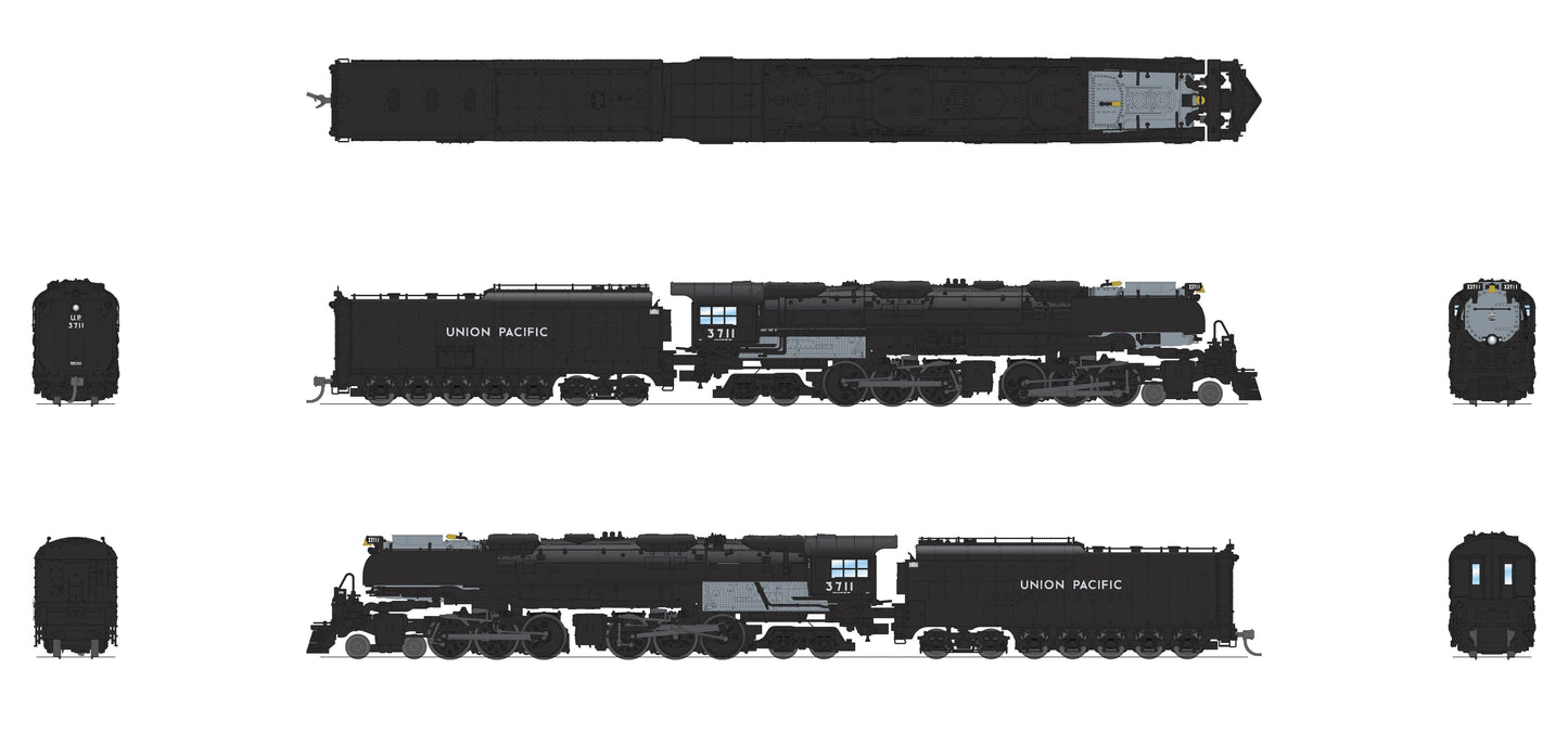 Broadway Limited 6983 N UP Challenger 4-6-6-4 Steam Locomotive Oil Tender #3714