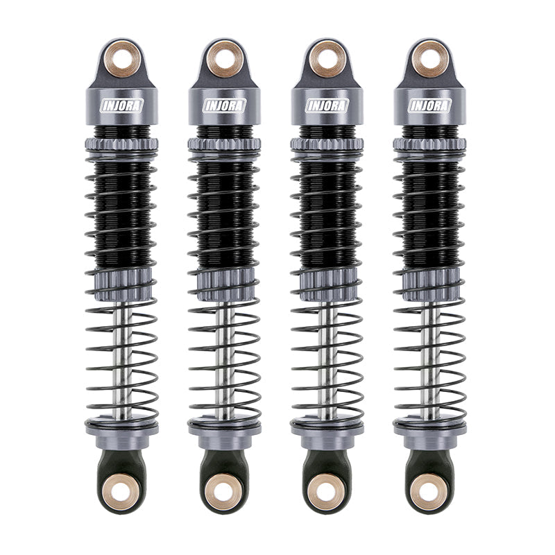 Injora 4M-42GL-4 1:18 TRX4M Upgrade Grey 59mm Long Threaded Oil Shocks